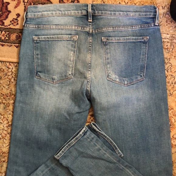 FRAME Size 28 (30) “Le Garçon Jean” Stretch Skinny Jean Distressed Med Blue Soft - Picture 13 of 16